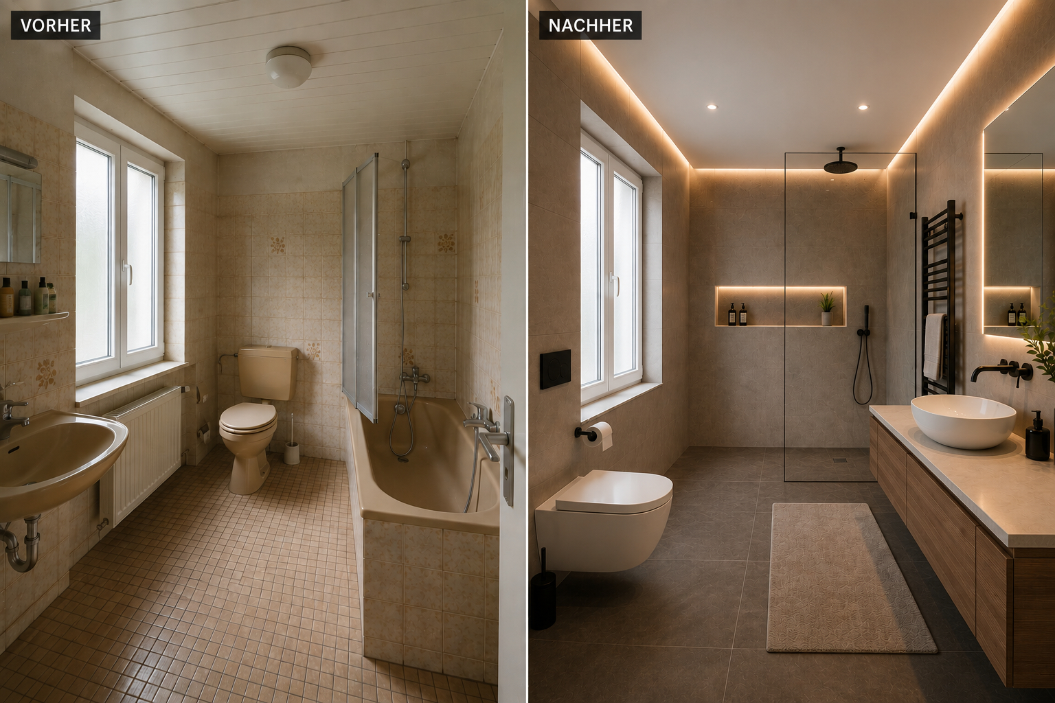 Badezimmer Vorher Nachher